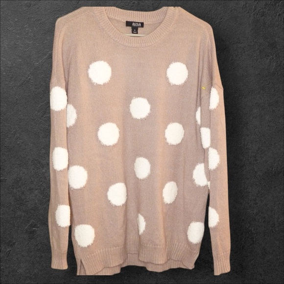 Ana Light Brown Polka Dot Sweater - Picture 2 of 2